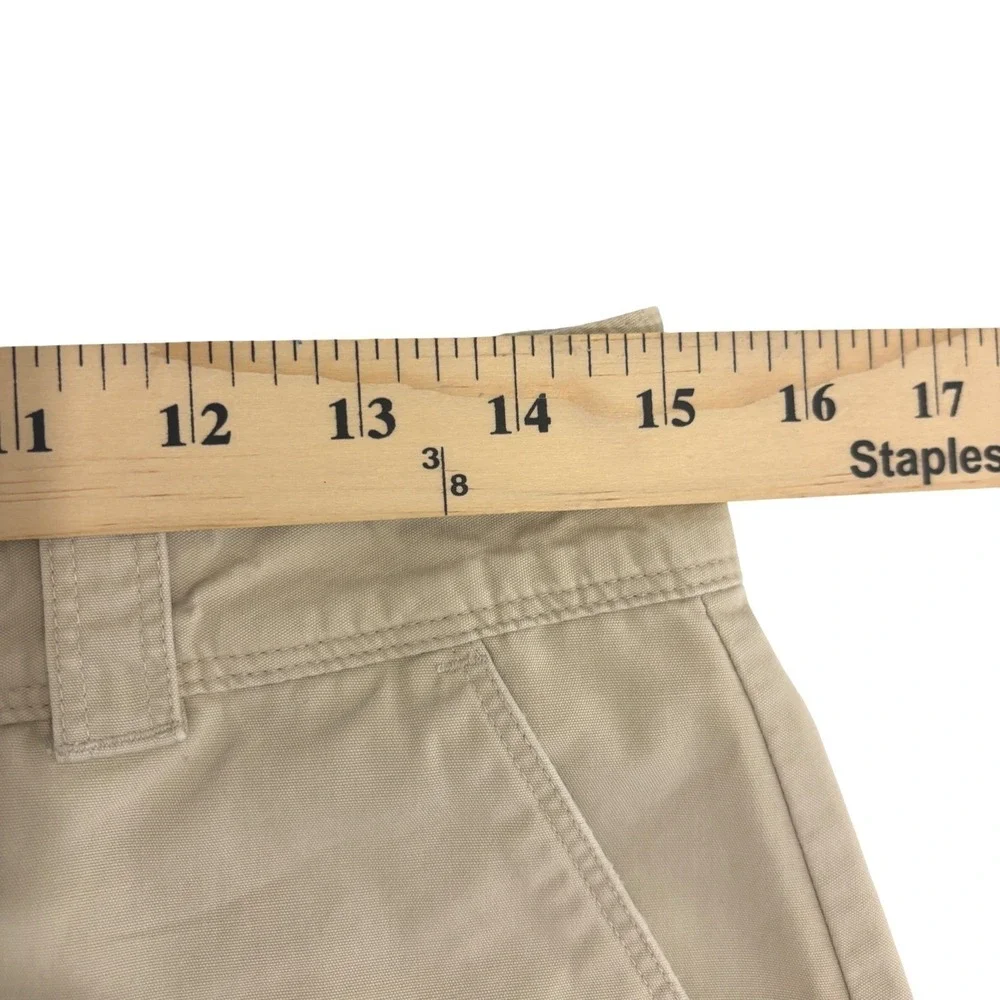 Patagonia A-Line Skirt Womens 6 Khaki Tan Cotton Canvas Utility Back Slit